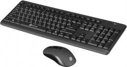 Клавиатура + мышь Oklick 270M черный беспроводная