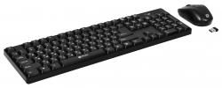 Клавиатура + мышь Oklick 210M черный беспроводная