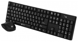 Клавиатура + мышь Oklick 210M черный беспроводная