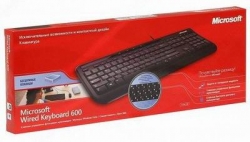 Клавиатура Microsoft Wired 600 черный