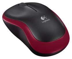 Мышь Logitech M185 красный беспроводная