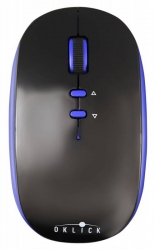 Мышь Oklick 595MB черный/синий беспроводная