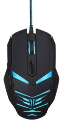 Мышь Oklick 745G LEGACY черный/голубой проводная