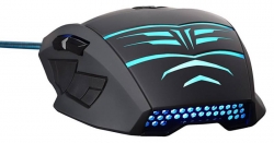 Мышь Oklick 745G LEGACY черный/голубой проводная