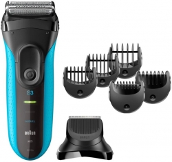 Бритва сетчатая Braun Series 3 3010BT синий/черный