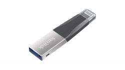 Флеш Диск Sandisk 128Gb iXpand Mini SDIX40N-128G-GN6NE USB3.0 черный/серебристый