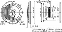 Колонки автомобильные Kenwood KFC-S1366