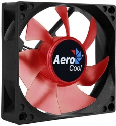 Вентилятор Aerocool Motion 8 Red-3P 80x80x25mm 3-pin 27dB 90gr LED Ret