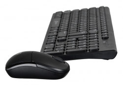 Клавиатура + мышь Oklick 220M черный беспроводная