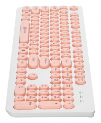 Клавиатура Oklick 400MR белый/розовый