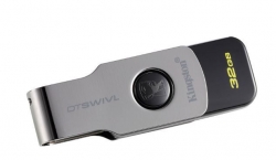 Флеш Диск Kingston 32Gb DT DTSWIVL/32GB USB3.0 серебристый/черный