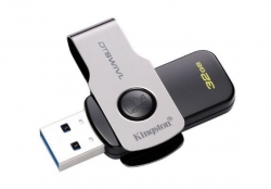 Флеш Диск Kingston 32Gb DT DTSWIVL/32GB USB3.0 серебристый/черный