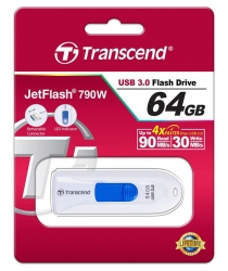 Флеш Диск Transcend 64Gb Jetflash 790 TS64GJF790W белый