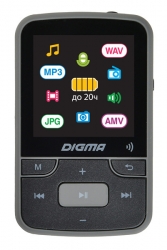 Плеер Hi-Fi Flash Digma Z4 BT 16Gb черный/1.5 /FM/microSD/clip