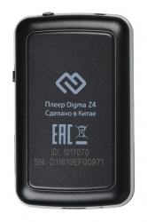 Плеер Hi-Fi Flash Digma Z4 BT 16Gb черный/1.5 /FM/microSD/clip