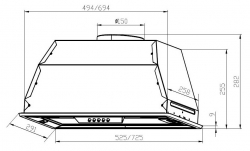 Вытяжка встраиваемая Lex GS Bloc P 600 черный