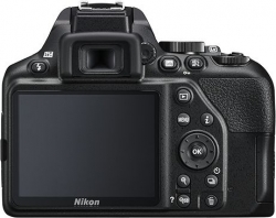 Зеркальный Фотоаппарат Nikon D3500 черный 24.2Mpix 18-55mm non VR AF-P 3 1080p Full HD SDXC Li-ion (с объективом)