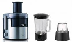 Соковыжималка центробежная Panasonic MJ-DJ31STQ серебристый/черный