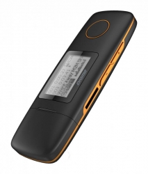 Плеер Flash Digma U3 4Gb черный/оранжевый/1.1 /FM/microSDHC