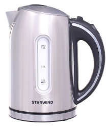 Чайник электрический Starwind SKS4210 1.7л. 2200Вт серебристый матовый (корпус: нержавеющая сталь)