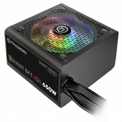 Блок питания Thermaltake АТХ12V v2.3/EPSv2.92 650W Smart BX1 RGB 80+ bronze (24+4+4pin) APFC 120mm fan color LED 6xSATA RTL