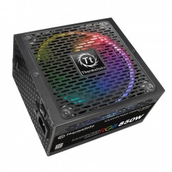 Блок питания Thermaltake ATX 850W Toughpower RGB 80+ titanium (24+4+4pin) APFC 140mm fan color LED 12xSATA Cab Manag RTL