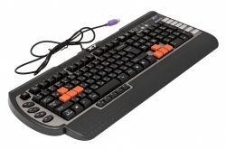Клавиатура A4Tech X7-G800 черный PS/2 Multimedia Gamer (подставка для запястий)