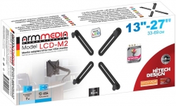 Кронштейн-адаптер для мониторов Arm Media LCD-M2 черный макс.9кг настольный поворот и наклон верт.перемещ.