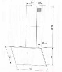 Вытяжка каминная Maunfeld Topaz 60 черный