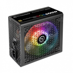 Блок питания Thermaltake GX1 RGB 600W 80+ gold (24+4+4pin) APFC 120mm fan color LED 6xSATA RTL