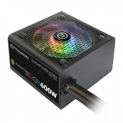 Блок питания Thermaltake GX1 RGB 600W 80+ gold (24+4+4pin) APFC 120mm fan color LED 6xSATA RTL