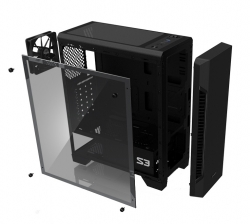 Корпус Zalman S3 черный без БП ATX 2x120mm 2xUSB2.0 1xUSB3.0 audio bott PSU