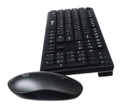 Клавиатура + мышь Oklick 240M черный беспроводная