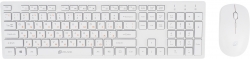 Клавиатура + мышь Oklick 240M белый беспроводная