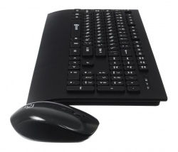 Клавиатура + мышь Oklick 222M черный беспроводная