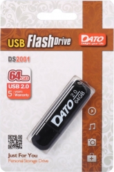 Флеш Диск Dato 64Gb DS2001-64G USB2.0 черный