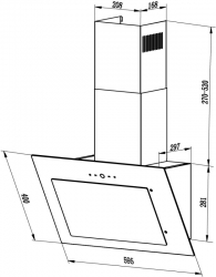 Вытяжка каминная Lex Mika C 600 BL черный