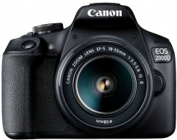 Зеркальный Фотоаппарат Canon EOS 2000D черный 24.1Mpix 18-55mm f/3.5-5.6 III 3 1080p Full HD SDXC Li-ion (с объективом)