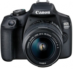 Зеркальный Фотоаппарат Canon EOS 2000D черный 24.1Mpix 18-55mm f/3.5-5.6 III 3 1080p Full HD SDXC Li-ion (с объективом)
