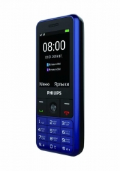 Мобильный телефон Philips E182 Xenium синий моноблок 2Sim 2.4 240x320 0.3Mpix GSM900/1800 GSM1900 MP3 FM microSD
