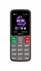 Мобильный телефон Digma S240 Linx серый/оранжевый моноблок 2Sim 2.44 240x320 0.08Mpix GSM900/1800 MP3 FM microSD max32Gb