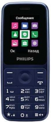 Мобильный телефон Philips E125 Xenium синий моноблок 2Sim 1.77 128x160 0.1Mpix GSM900/1800 GSM1900 MP3 FM microSD