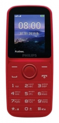 Мобильный телефон Philips E109 Xenium красный моноблок 2Sim 1.77 128x160 GSM900/1800 MP3 FM microSD max16Gb