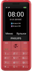 Мобильный телефон Philips E169 Xenium красный моноблок 2Sim 2.4 240x320 0.3Mpix GSM900/1800 GSM1900 MP3 FM microSD max16Gb