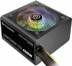 Блок питания Thermaltake Litepower RGB 450 (24+4+4pin) APFC PPFC 120mm fan color LED 4xSATA RTL