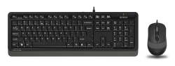 Клавиатура + мышь A4Tech Fstyler F1010 черный/серый