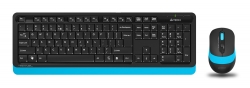 Клавиатура + мышь A4Tech FG1010 черный/синий беспроводная