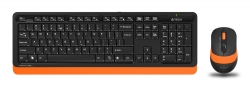 Клавиатура + мышь A4Tech FG1010 черный/оранжевый беспроводная