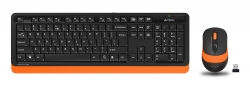 Клавиатура + мышь A4Tech FG1010 черный/оранжевый беспроводная