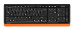 Клавиатура + мышь A4Tech FG1010 черный/оранжевый беспроводная